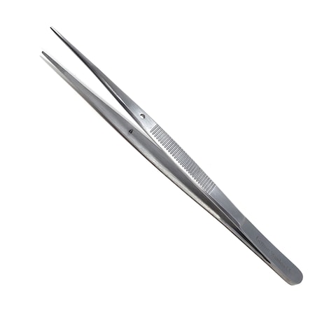 A2Z Scilab Precision Serrated Tip Tweezers 6 w/ Alignment Pin, Stainless Steel A2Z-ZR966
